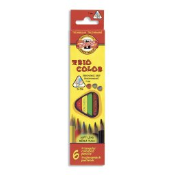 Set 6 creioane colorate KOH-I-NOOR TRIOCOLOR