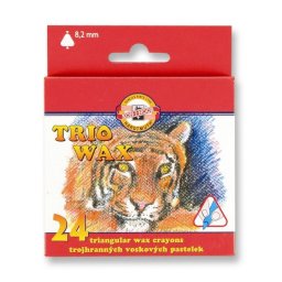 Set creioane colorate cerate KOH-I-NOOR, 24 buc/set