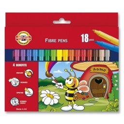 Set carioci Koh-I-Noor BEES, 18 culori