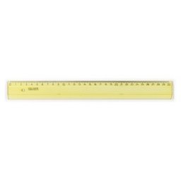 Rigla plastic KOH-I-NOOR 30 cm, galben transparent