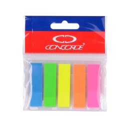 Index din plastic CONCORDE, 12x48mm, 5 culori x 20 file