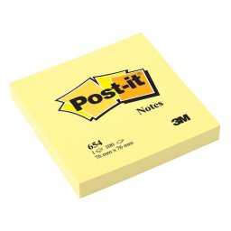Notite adezive Post-it, 76 x 76 mm, 100 file, galben