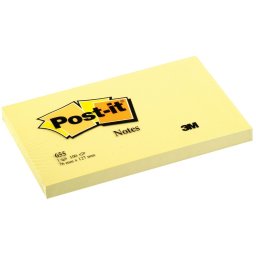 Notite adezive Post-it, 76 x 127 mm, 100 file, galben