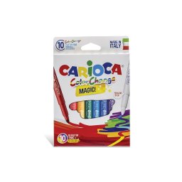 Carioca lavabila, varf gros 6mm, 9 culori+1 magic marker/cutie, CARIOCA Color Change