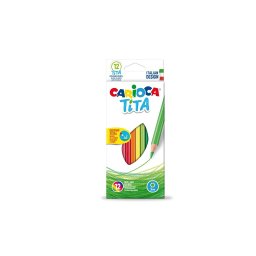 Creioane colorate CARIOCA Tita, hexagonale, 12 culori/cutie