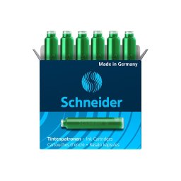 Patroane cerneala SCHNEIDER, 6 buc/set - verde