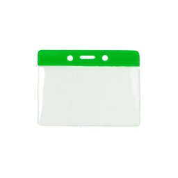 Portecuson orizontal cu banda color - verde