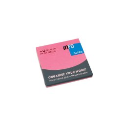 Notes adeziv Briliant 80 file, 75 x 75 mm - roz