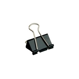 Clipsuri metalice 25 mm, negru, 12 bucati/cutie