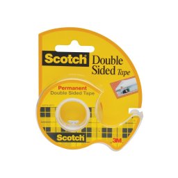 Banda dublu adeziva Scotch, 12 mm x 6.3 m, cu dispenser