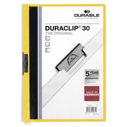 Dosar de prezentare Durable Duraclip Original, 30 coli, galben