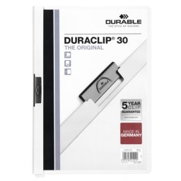 Dosar de prezentare Durable Duraclip Original, 30 coli, alb