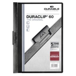 Dosar de prezentare Durable Duraclip Original, 60 coli, negru