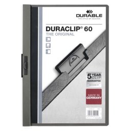 Dosar de prezentare Durable Duraclip Original, 60 coli, gri