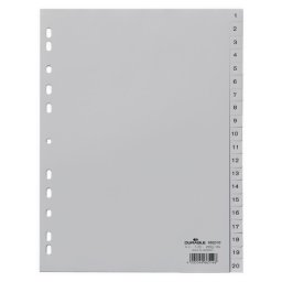 Index plastic A4 1-20 Durable