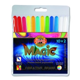 Set 10+2 markere colorate KOH-I-NOOR MAGIC, MONSTRII SPATIALI