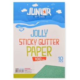 Set 10 coli hartie glitter autoadeziva, verde