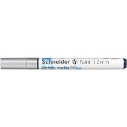 Marker Schneider Paint-It 011, varf 2 mm, silver metallic