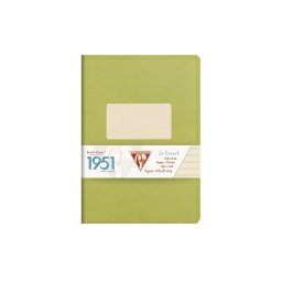 Caiet capsat A5+(14,8x21cm), 48 file, Clairefontaine 1951, verde