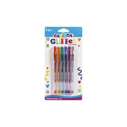 Pix cu gel Carioca Glitter 6 culori/set