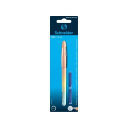Stilou SCHNEIDER Voyage + 2 rezerve cerneala/blister, roz pastel