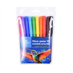 Set markere scolare (carioca) KOH-I-NOOR COLIBRI, 10 culori