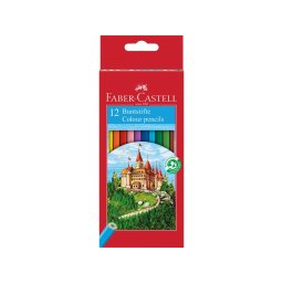 Creioane colorate hexagonale Faber-Castell, 12 culori/set
