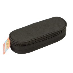 Penar neechipat oval 2 buzunare cu fermoar, negru