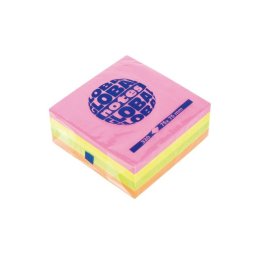 Notesuri autoadezive GLOBAL NOTES - 75x75mm, 320 file - 4 culori NEON