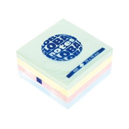 Notesuri autoadezive GLOBAL NOTES - 75x75mm, 400 file - 4 culori pastel