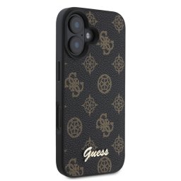 Husa silicon iPhone 16 Plus Guess - Peony Script MagSafe (GUHMP16MPGPYSK) - Black