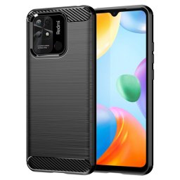 Husa silicon Xiaomi Redmi 10C Techsuit - Carbon Silicone - Black