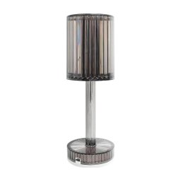 Lampă de birou LED tactilă reîncărcabilă SIMPLE LED/1W/5V 3000-6000K 2400 mAh fumurie