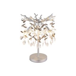 Globo 64138TS - Lampă de masă QUEENA 3xE14/40W/230V argintie