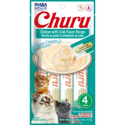 INABA Cat Churu Purée - pui și crab 4 x 14 g