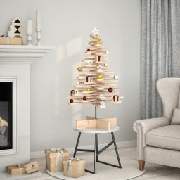 Brad de Craciun din lemn decorativ, 100 cm, lemn de pin masiv GartenMobel Dekor