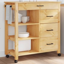 Carucior de bucatarie „MONZA”, 84x40x90 cm, lemn masiv de pin GartenMobel Dekor