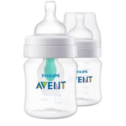 Biberon Philips AVENT cu dispozitiv anticolici AirFree, 125 ml PP fara BPA 2 buc