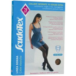 Ciorapi compresivi pentru gravide Scudotex, 15-18 mmHg, 70 DEN, negru