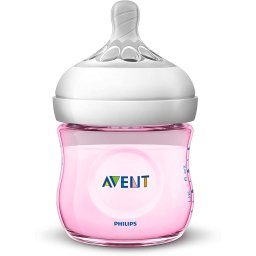 Biberon AVENT Natural PP +0 luni 125 ml, roz