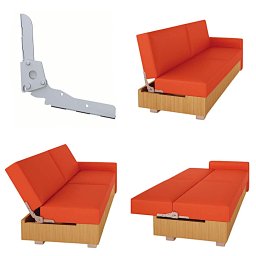 Mecanism VG Click-Clack in 3 trepte pentru canapea