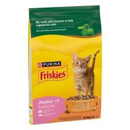 FRISKIES Cat, Pisica Junior, Pui, Lapte si Legume, 10 kg