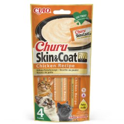 Inaba Cat Ciao Churu Skin & Coat - pui 3 x (4 x 14 g)