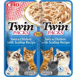 Inaba Cat Ciao Twin Packs - ton, pui & scoici 3 x (4 x 14 g)
