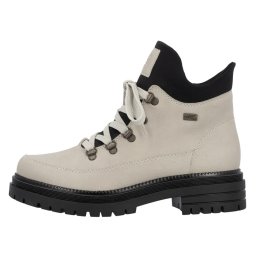 Ghete dama, Rieker, Y3158-60-Bej, casual, piele ecologica, impermeabil, imblanite, cu toc, bej (Marime: 40)
