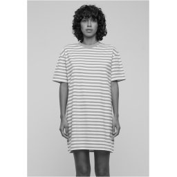 Women's striped dress oversized white/magicmango
