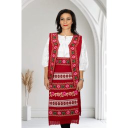 Costum Traditional Vesta, brau si 2 Fote brodate Olguta 2