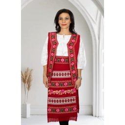 Costum Traditional Vesta, brau si 2 Fote brodate Olguta 2
