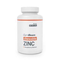 GymBeam Tablete masticabile cu zinc 60 tab. zmeură