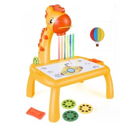 Masuta de colorat cu proiectie si muzica , Girafa, galben